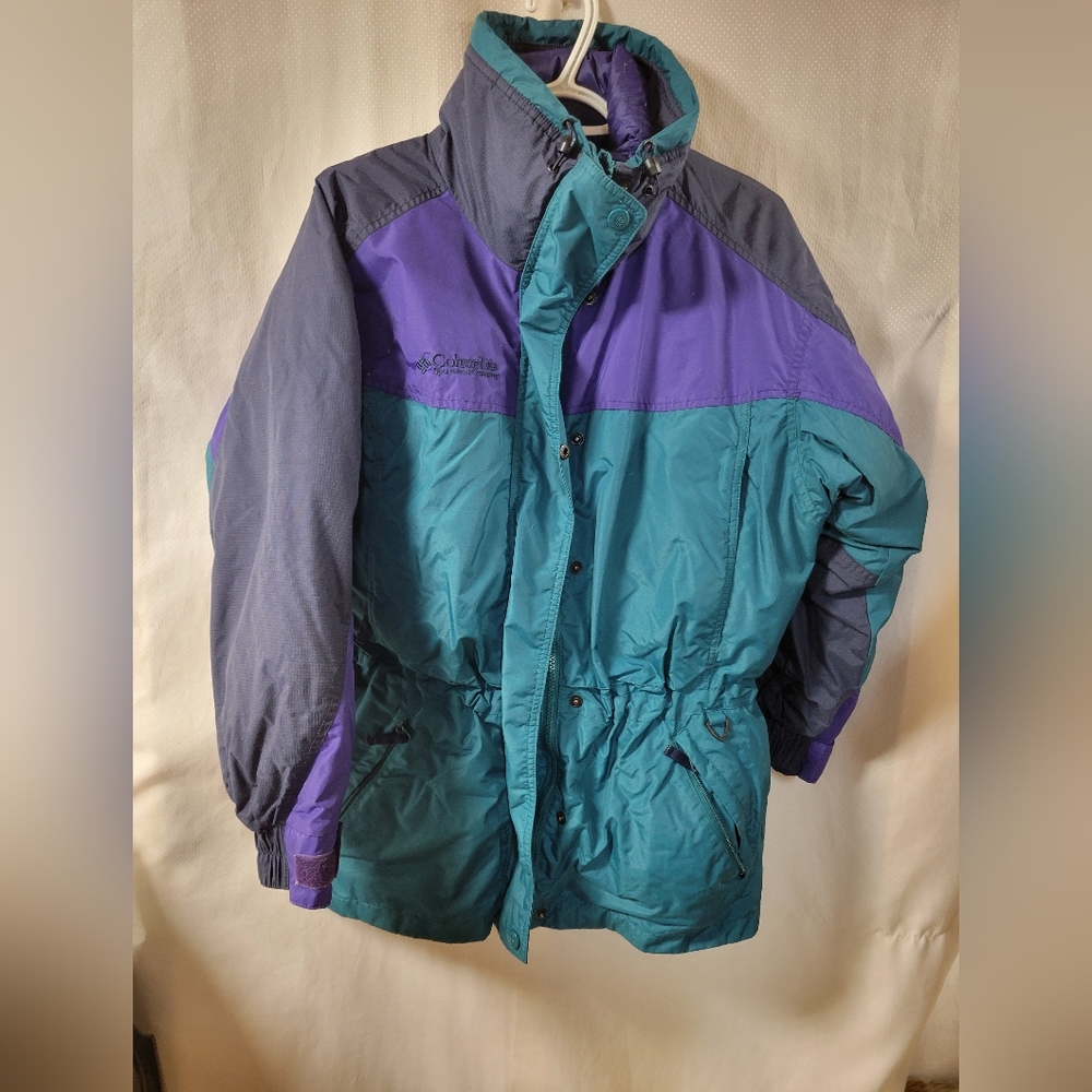 Columbia Teal Purple Gray Ski Jacket